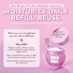 Glow Recipe Plum Plump Hyaluronic Acid Face Cream Moisturizer, Korean Moisturizer for Dry Skin, Plumping + Firming Hydration, Polyglutamic Acid + Peptides, Refillable (50ml) - Image 11