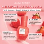 Glow Recipe Strawberry Smoothing Salicylic Acid Serum - Blemish Clarifying Skin Care, AHA BHA Exfoliant + Pore Minimizer + Plumping Hyaluronic Acid + Brightening Allantoin - Korean Face Serum, 30ml - Image 7