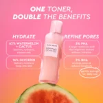 Glow Recipe PHA + BHA Face Toner, Korean Exfoliating Toner for Pores, Gentle Chemical Exfoliant + Hydrating Toner, Watermelon, Cactus Water + Glycerin (40ml) - Image 4